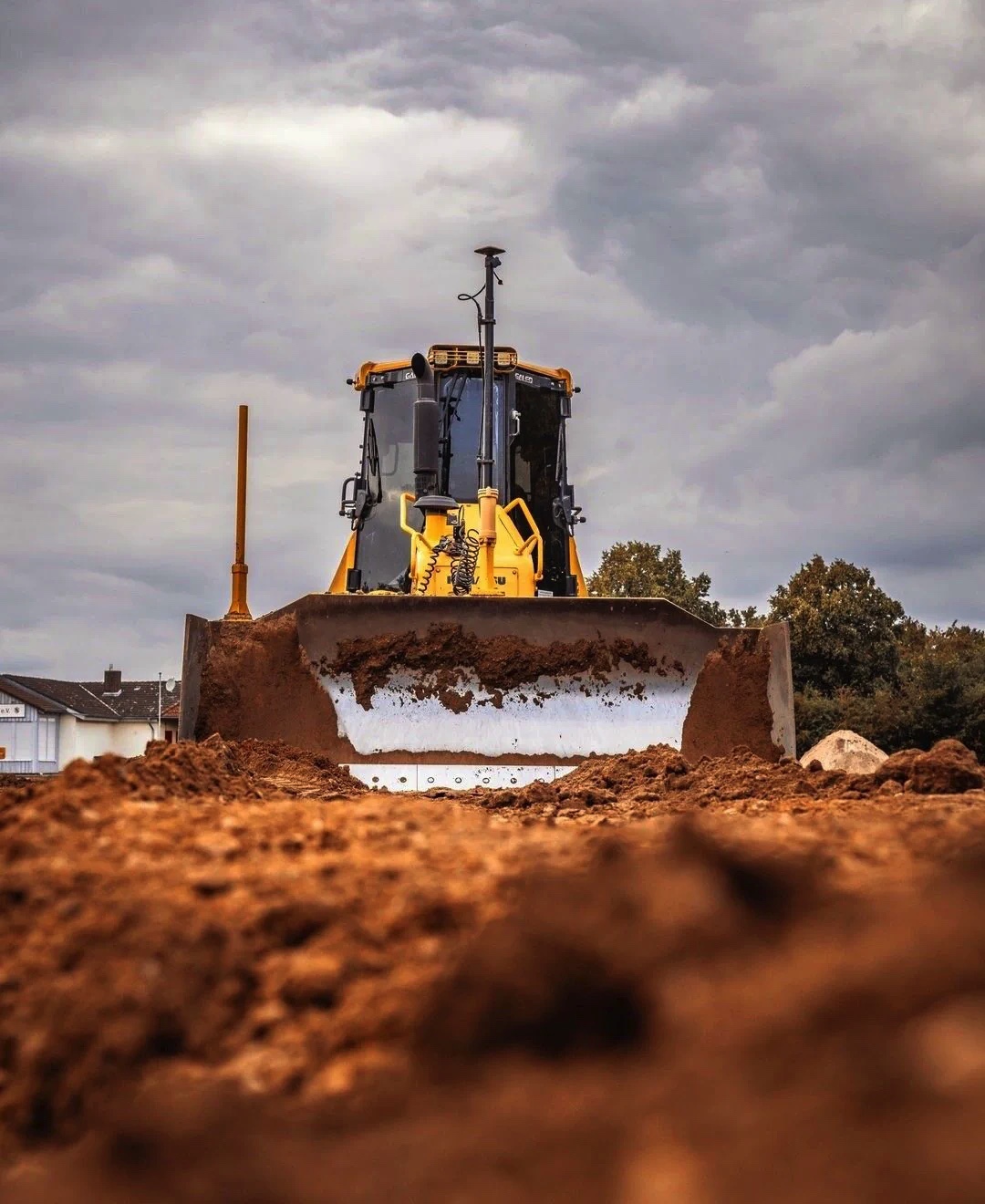 Dozer grading a site