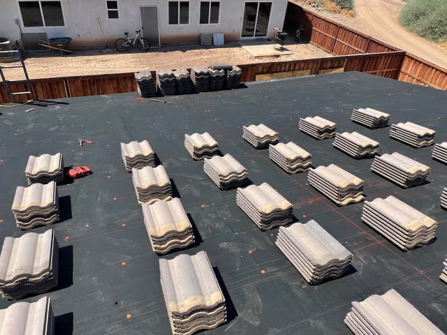 Concrete tile roofing project
